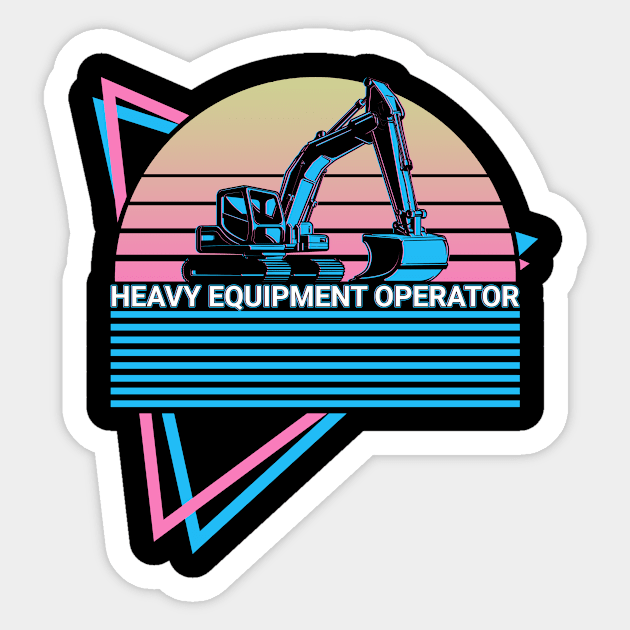 Heavy Equipment Operator Retro Sticker by Alex21